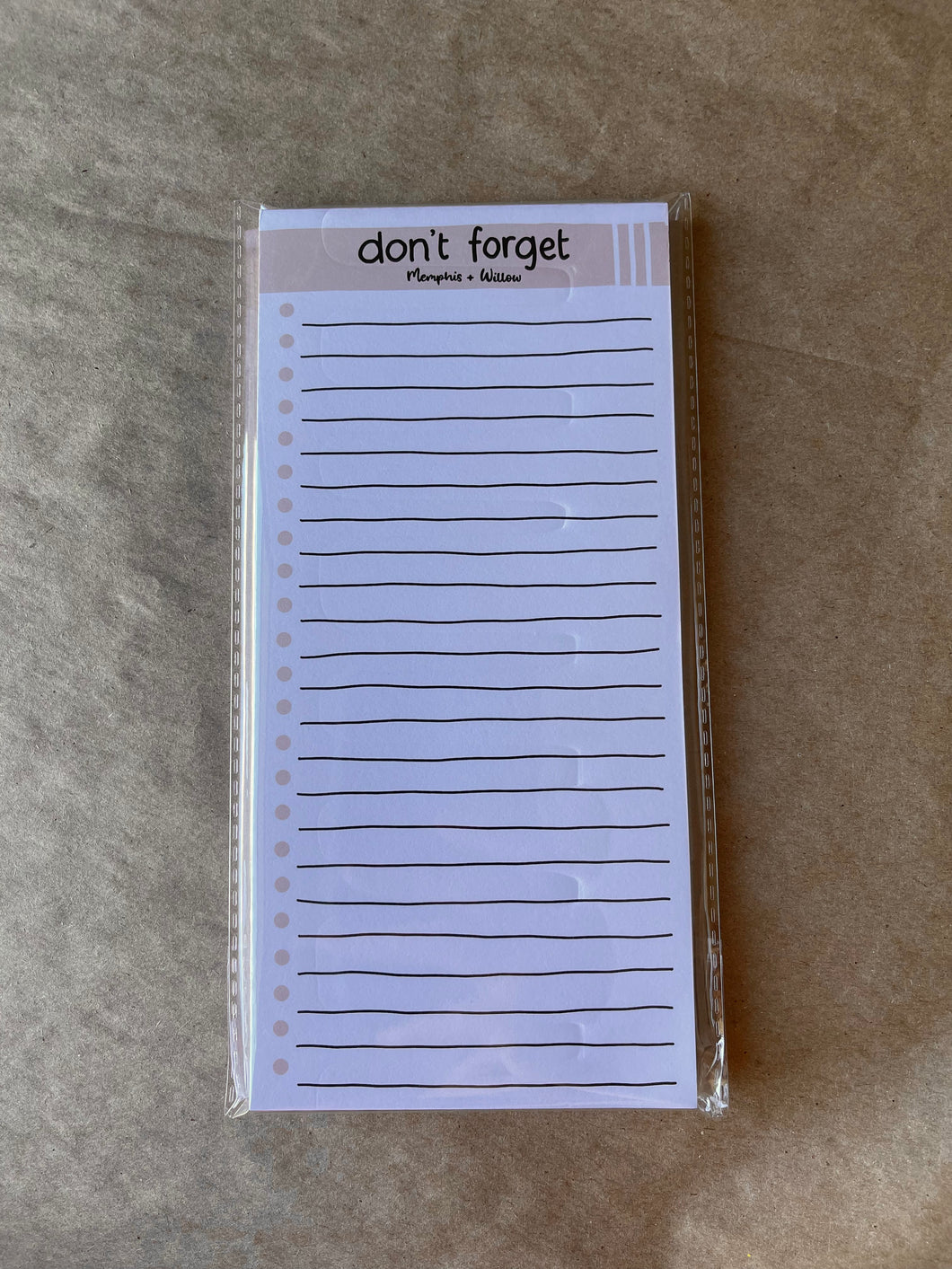 Seconds - 'Don't Forget' Checklist Notepad