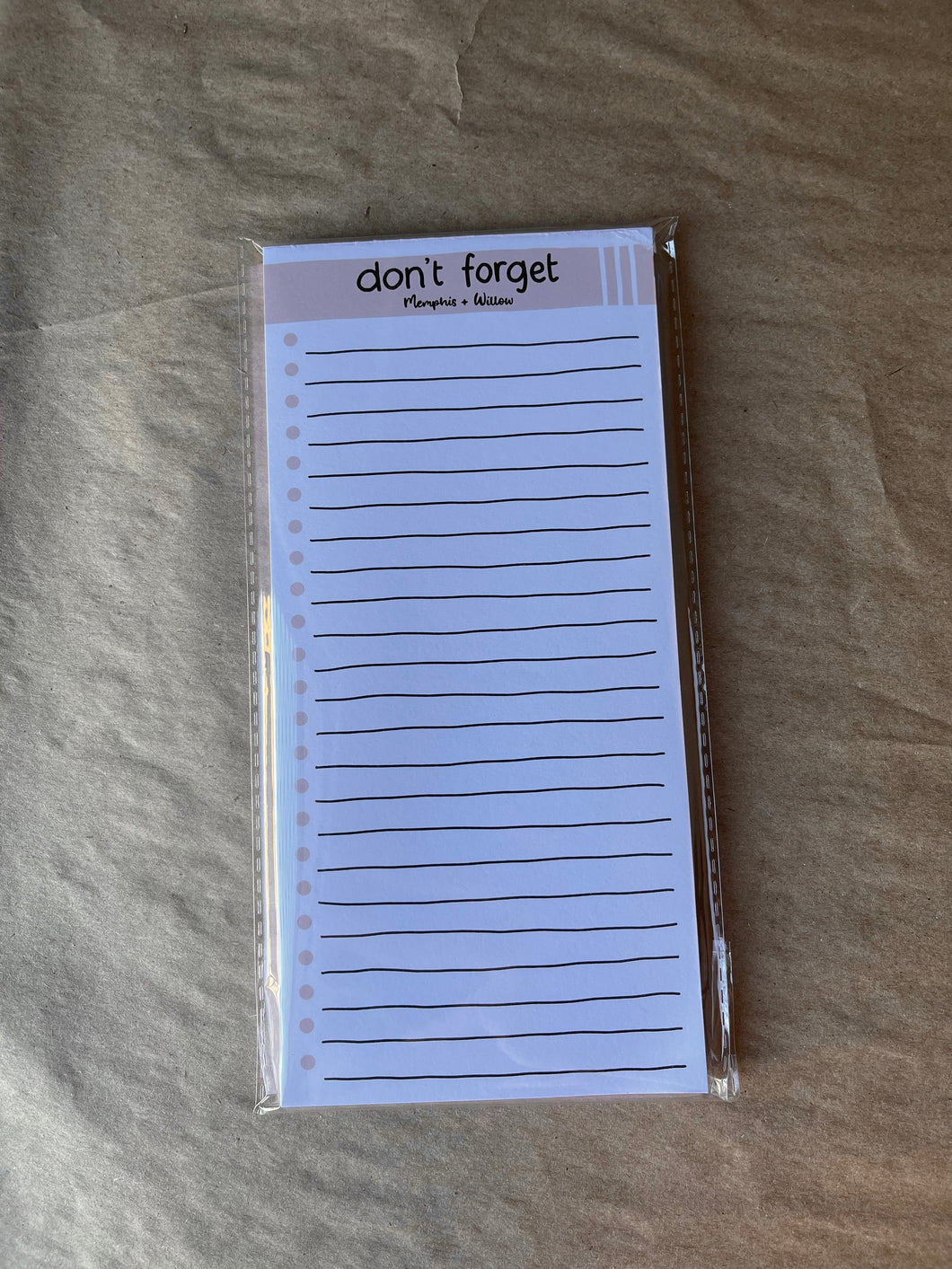 Seconds - 'Don't Forget' Checklist Notepad